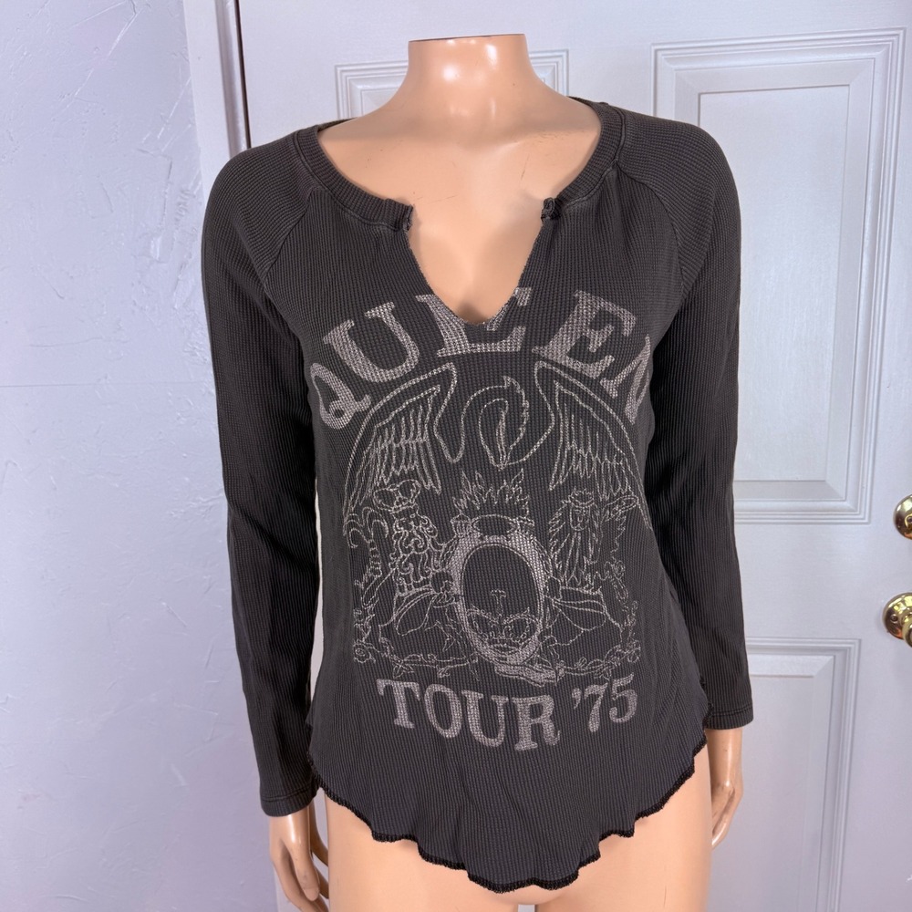 Daydreamer Queen Free People Women's Shirt XS Thermal Waffle Knit Cotton B3-20